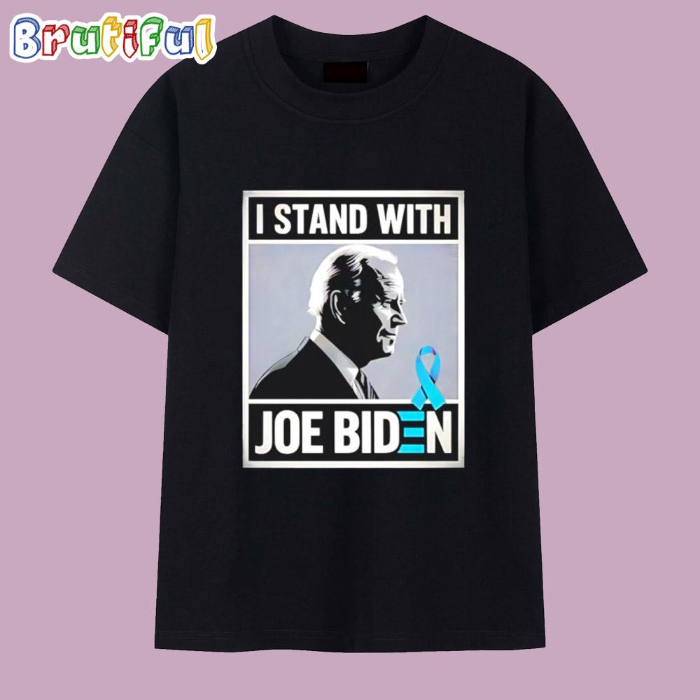 I Stand With Joe Biden Blue Ribbon Support T Shirt