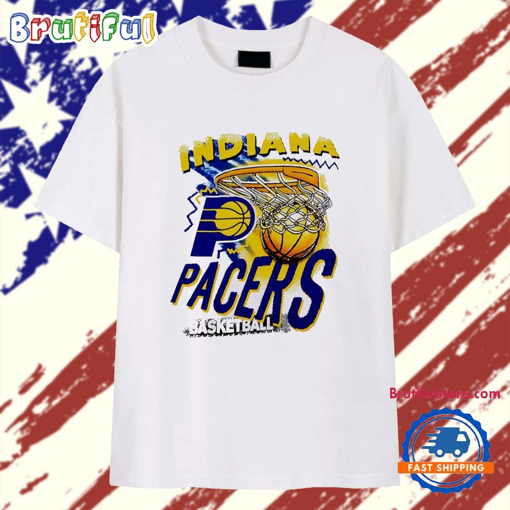 Indiana Pacers Basketball Hoop Jumbo Foundation T Shirt