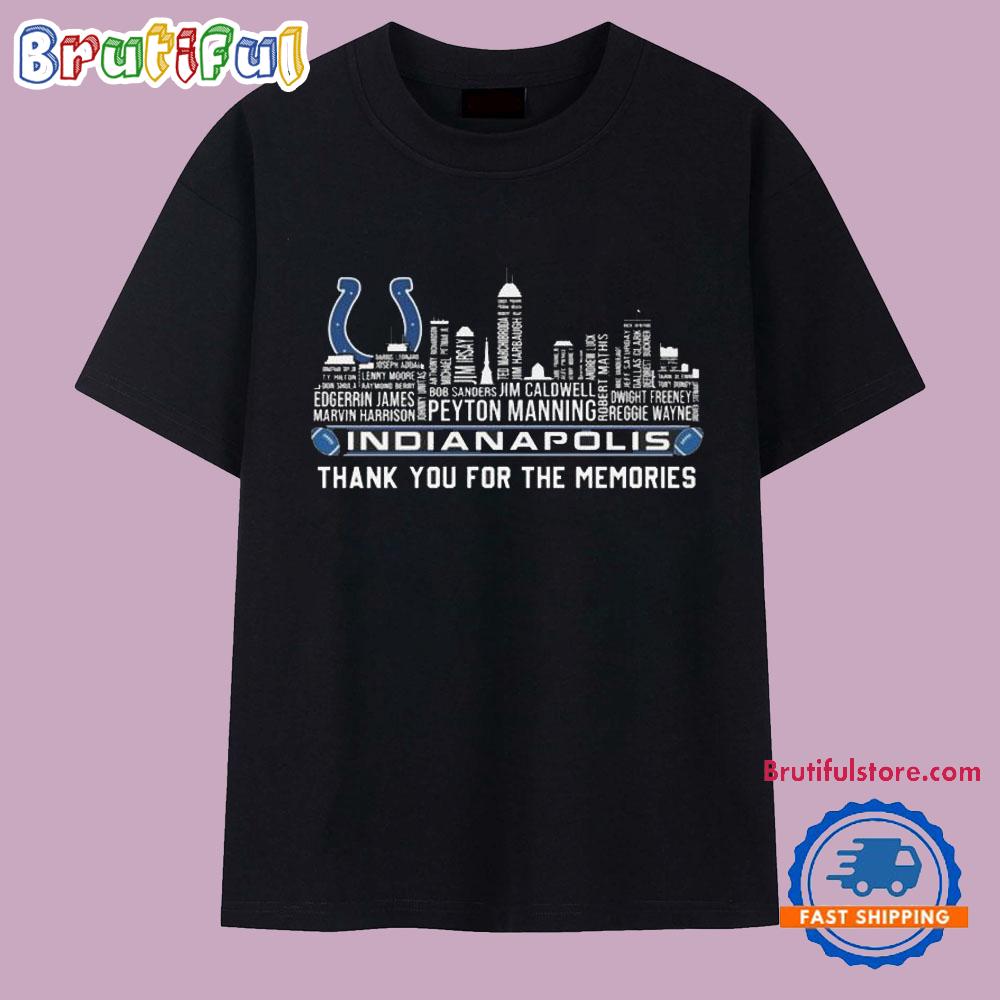Indianapolis Colts Thank You For The Memories Skyline 2025 T Shirt