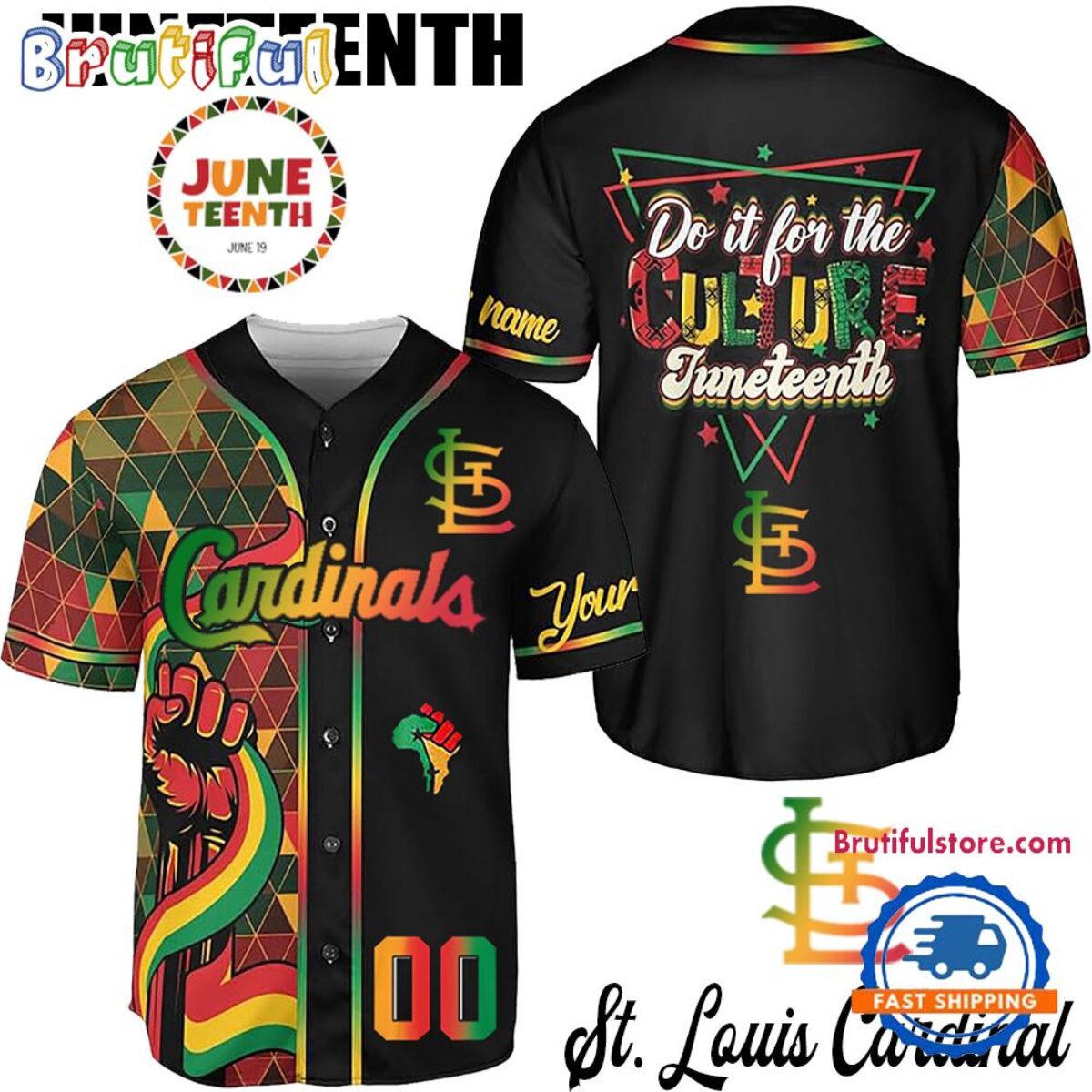 MLB　Cardinals　Budwiser　ベースボールシャツ　三枚セット juneteenth-day-x-st-louis-