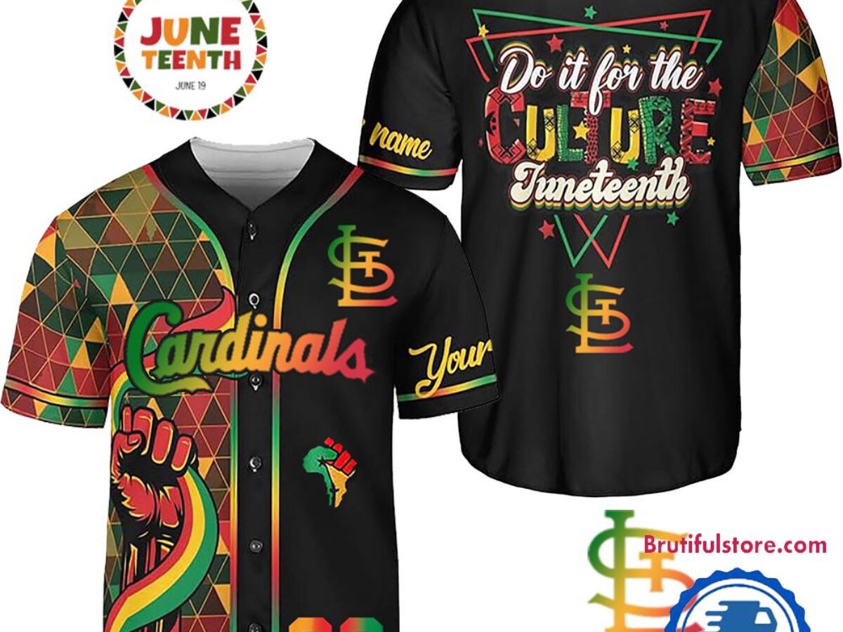 Juneteenth Day x St. Louis Cardinals 2025 Baseball Jersey Shirt