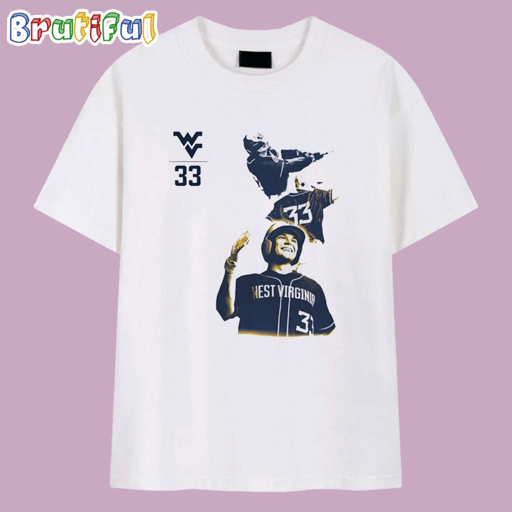 Logan Sauve West Virginia Mountaineers Illustrated T Shirt