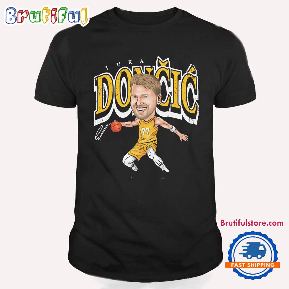 Luka Doncic Los Angeles Lakers Cartoon Signature T Shirt