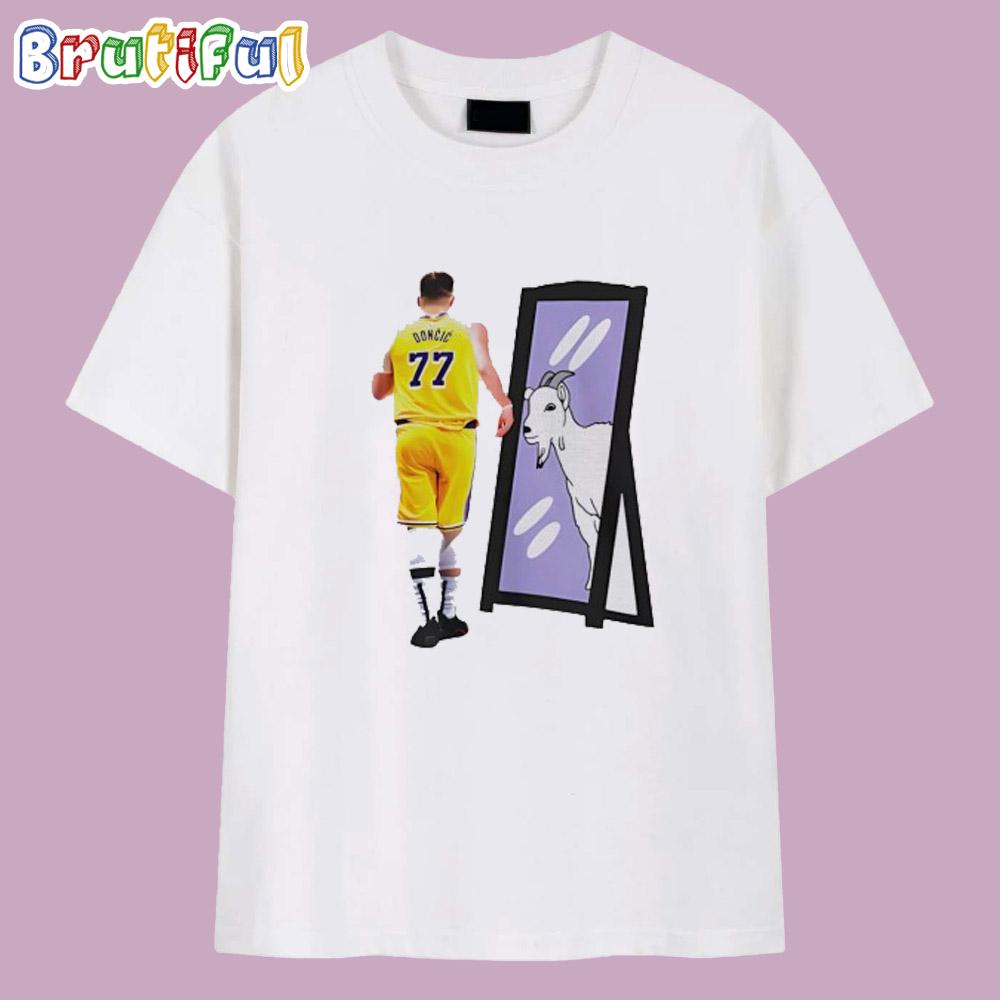 Luka Dončić Los Angeles Lakers mirror Goat T Shirt