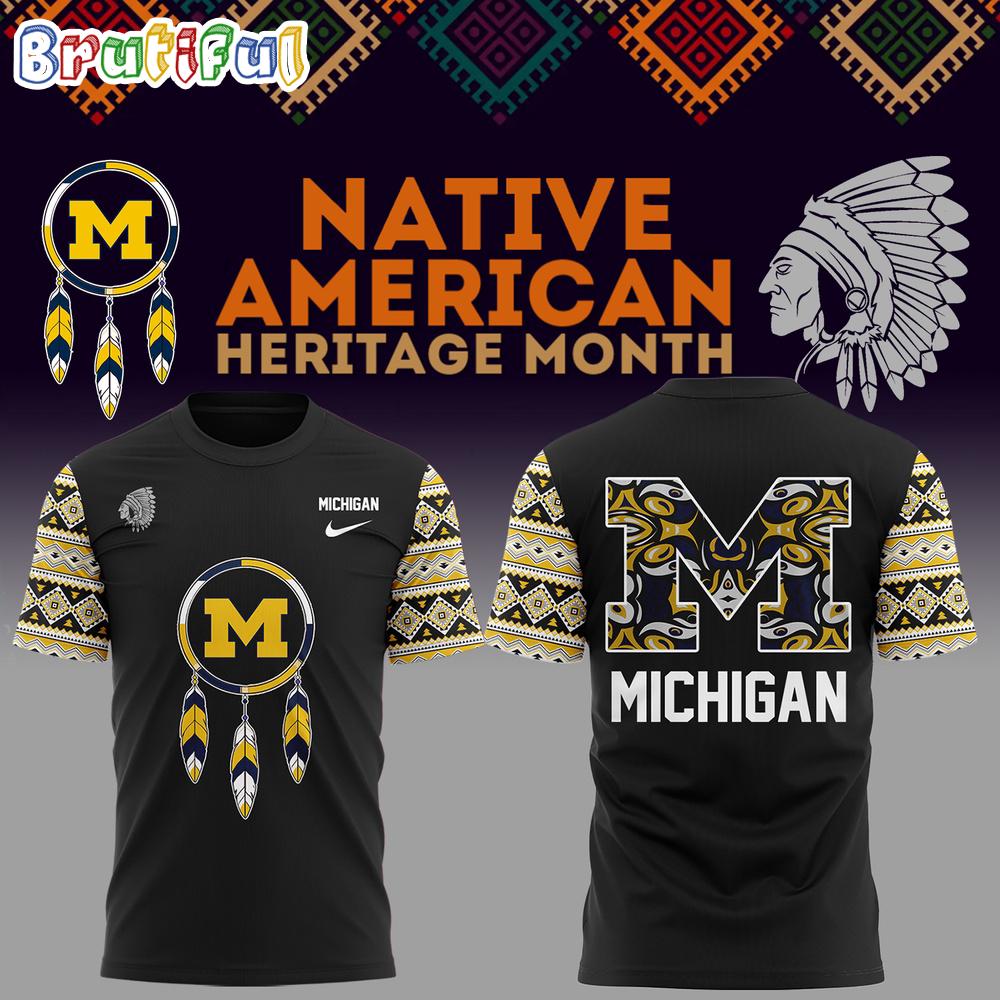Michigan Wolverines Softball National American Indian Heritage Month T Shirt
