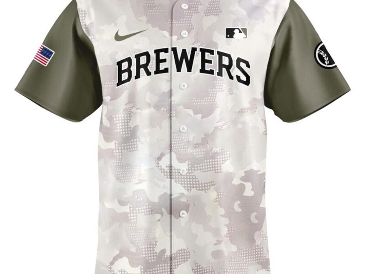 【美品】ナイキ MLB ブリュワーズ ウィンドシャツ 2025年モデル milwaukee-brewers-2025-armed-