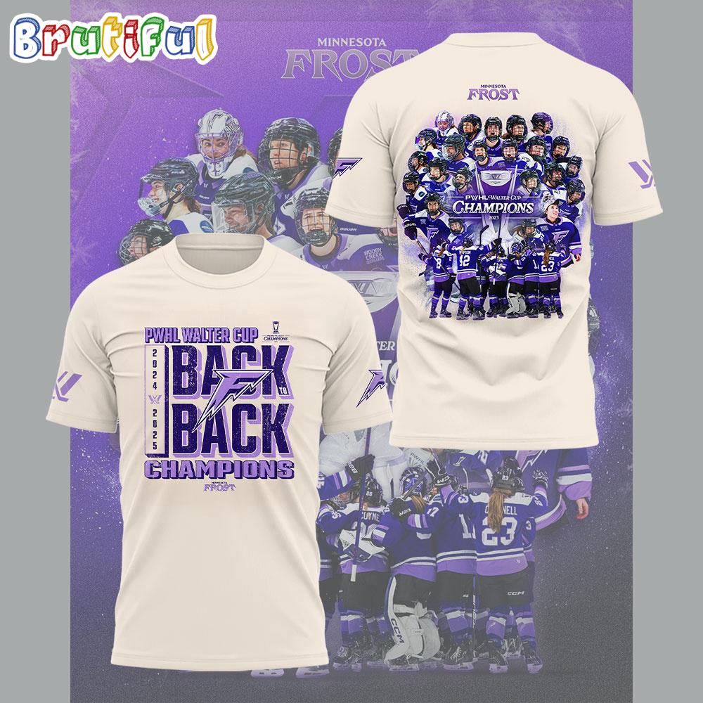 Minnesota Frost PWHL Walter Cup Champions 2025 Team Graphic T Shirt