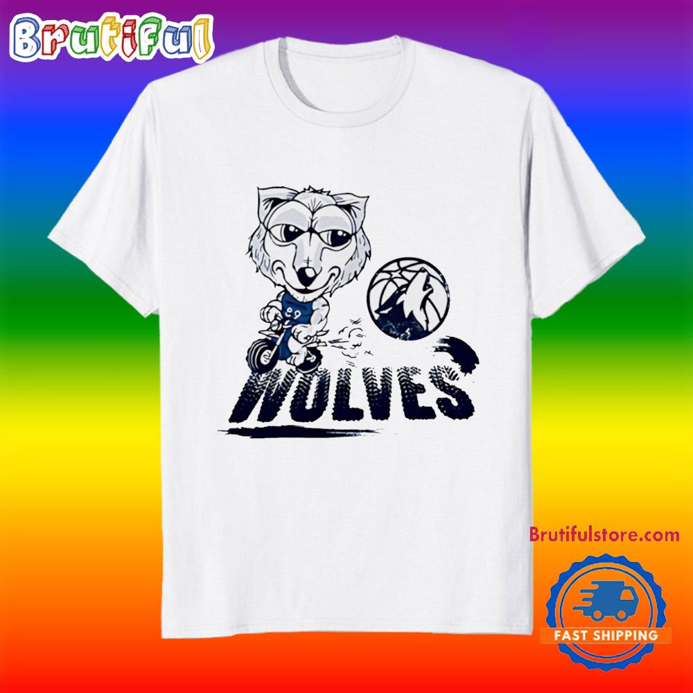 Minnesota Timberwolves Wolves Mascot Riding T Shirt