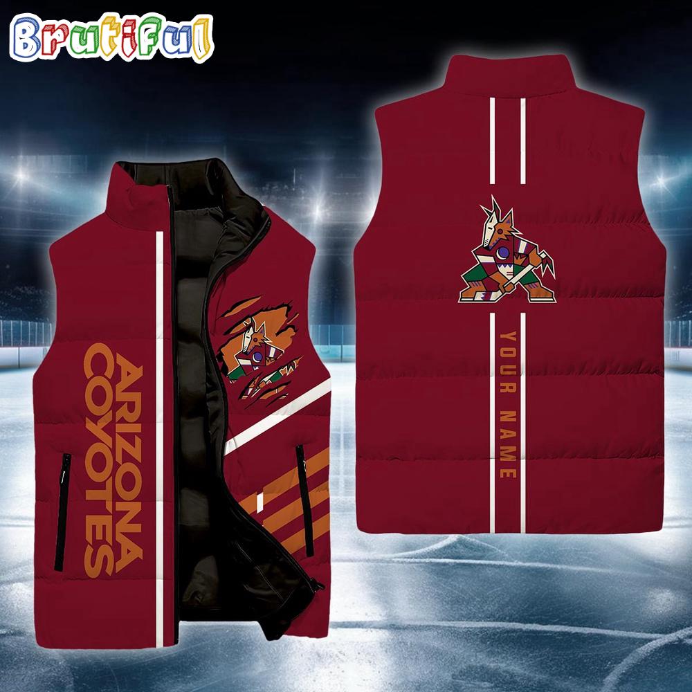 NCAA Arizona Coyotes Sport Team Personalized Sleeveless Down Puffer Jacket