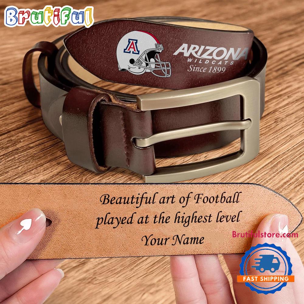 NCAA Arizona Wildcats Sport Logo Helmets Men's Leather Belt