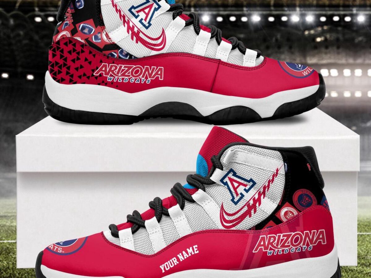 NCAA Arizona Wildcats Sport Logo Team Personalized Air Jordan 11 Shoes