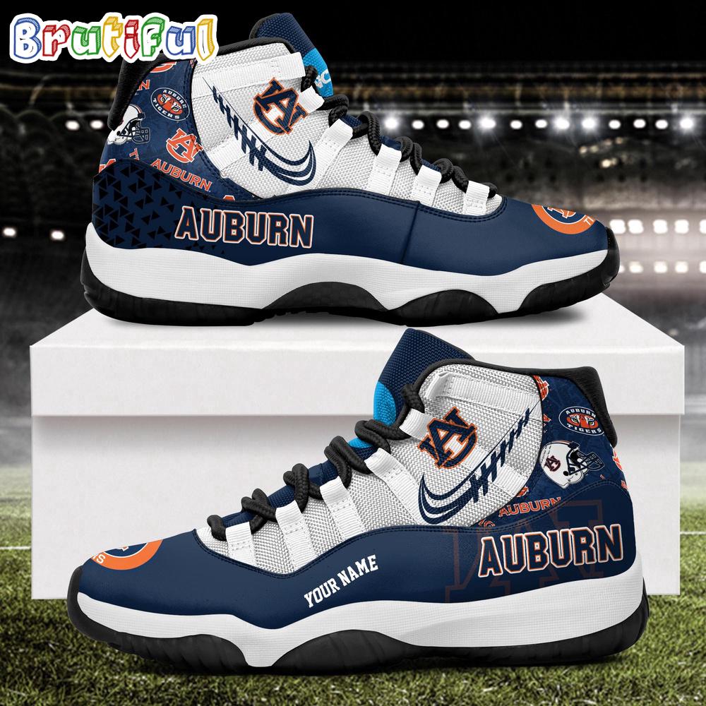 NCAA Auburn Tigers Sport Logo Team Personalized Air Jordan 11 Shoes
