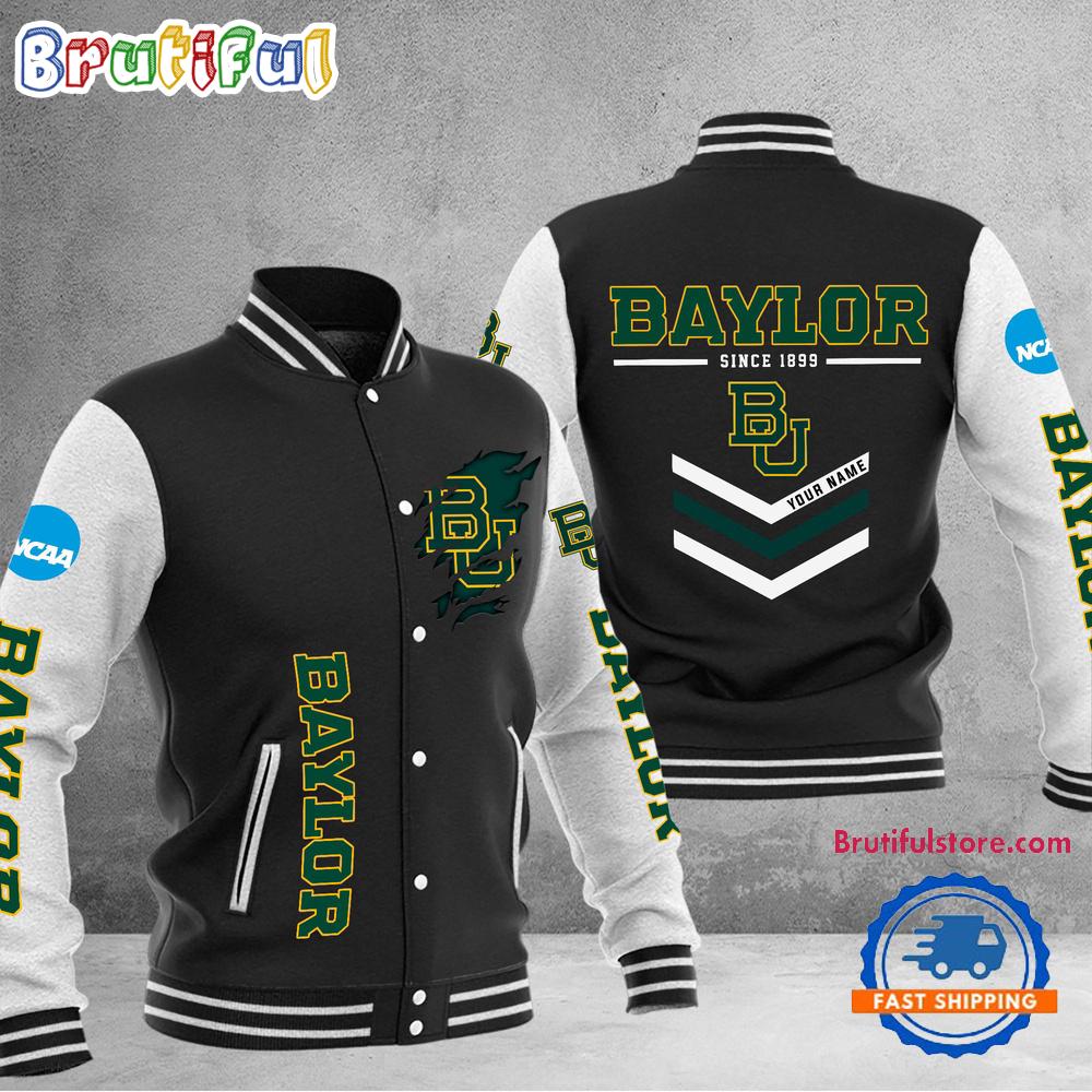 NCAA Baylor Bears Personalized Sporty Varsity Baseball Jacket