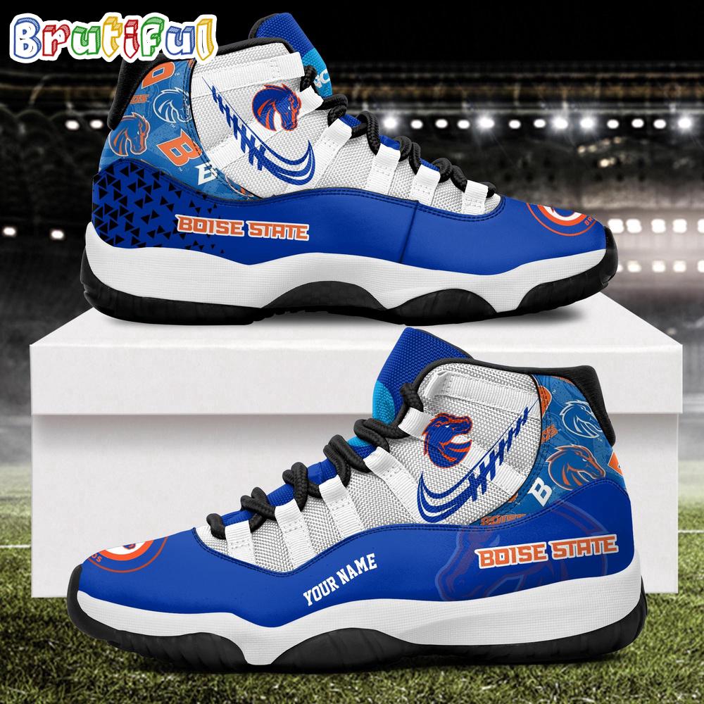 NCAA Boise State Broncos Sport Logo Team Personalized Air Jordan 11 Shoes