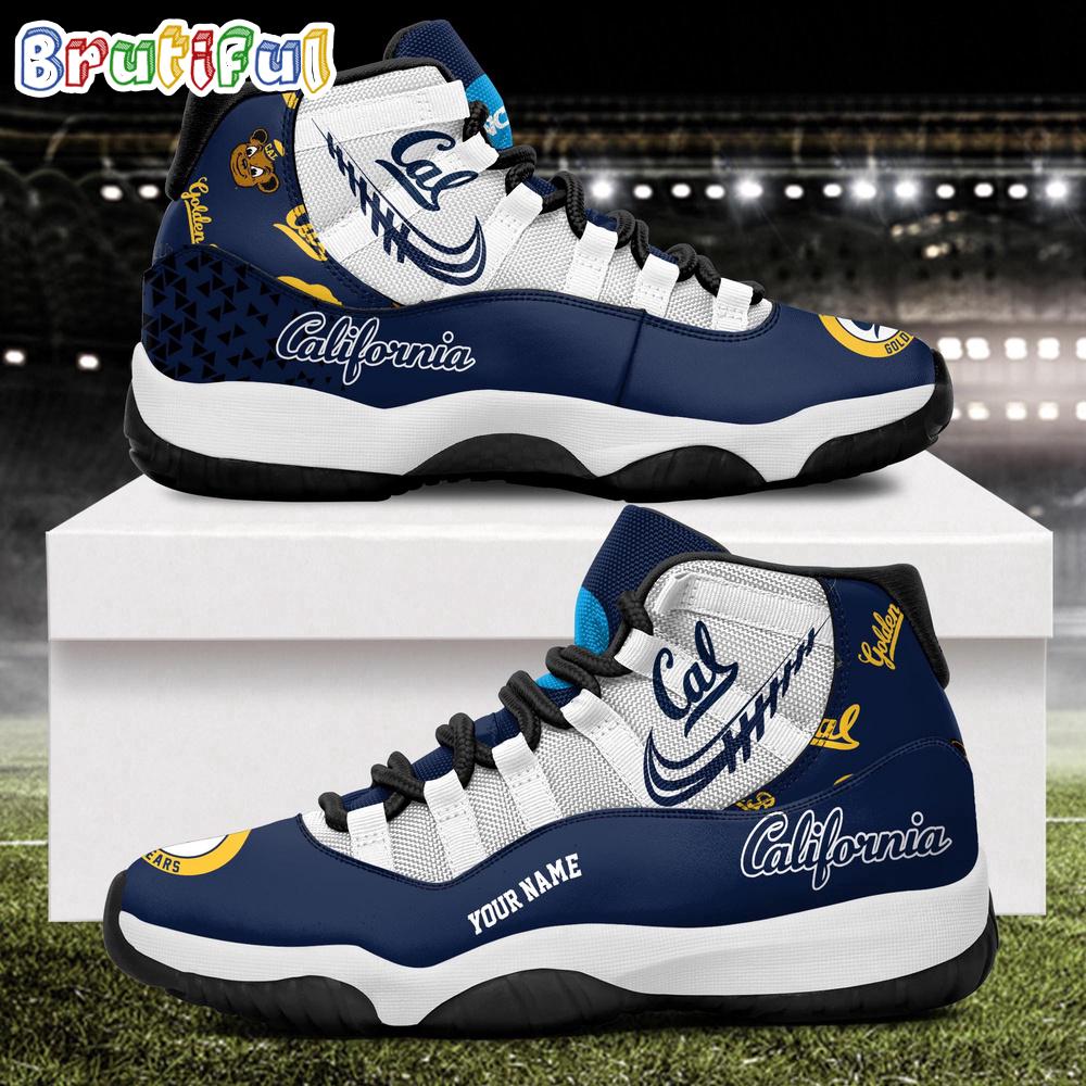 NCAA California Golden Bears Sport Logo Team Personalized Air Jordan 11 Shoes