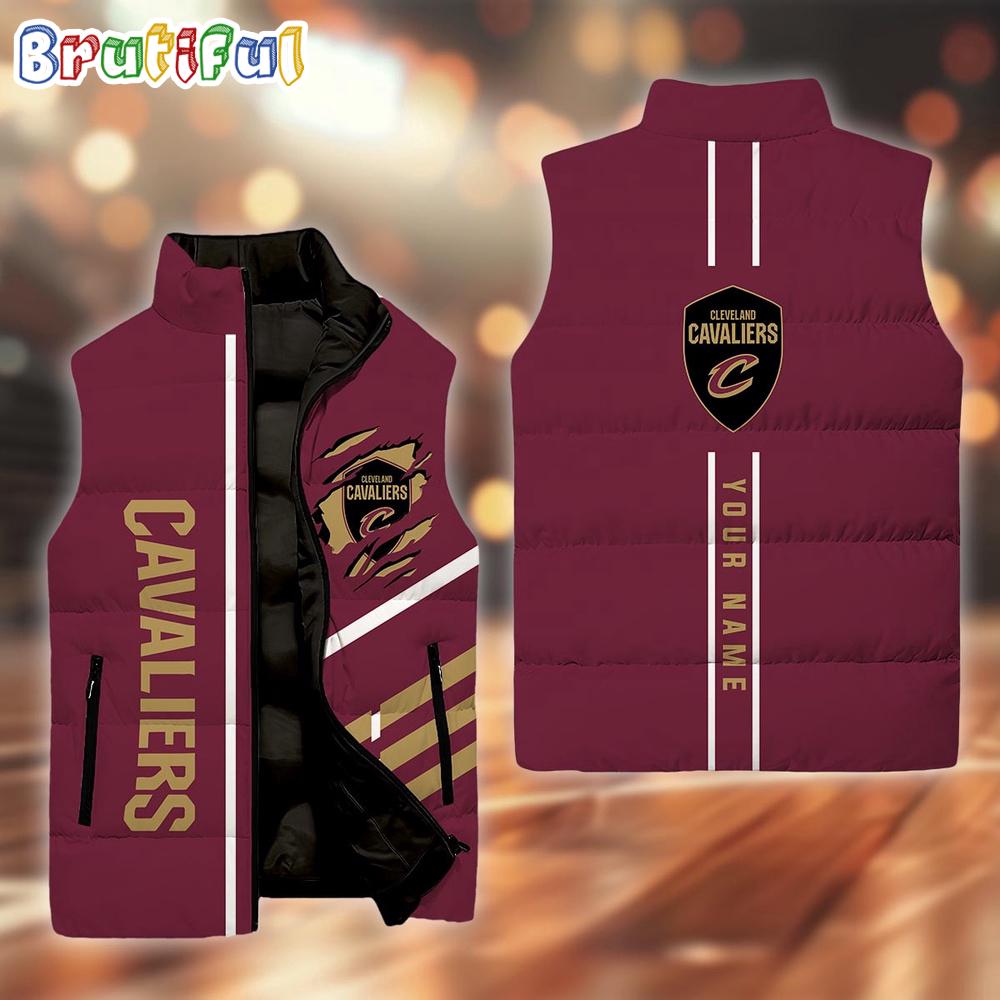 NCAA Cleveland Cavaliers Sport Team Personalized Sleeveless Down Puffer Jacket