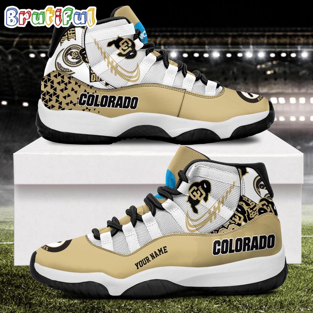 NCAA Colorado Buffaloes Sport Logo Team Personalized Air Jordan 11 Shoes