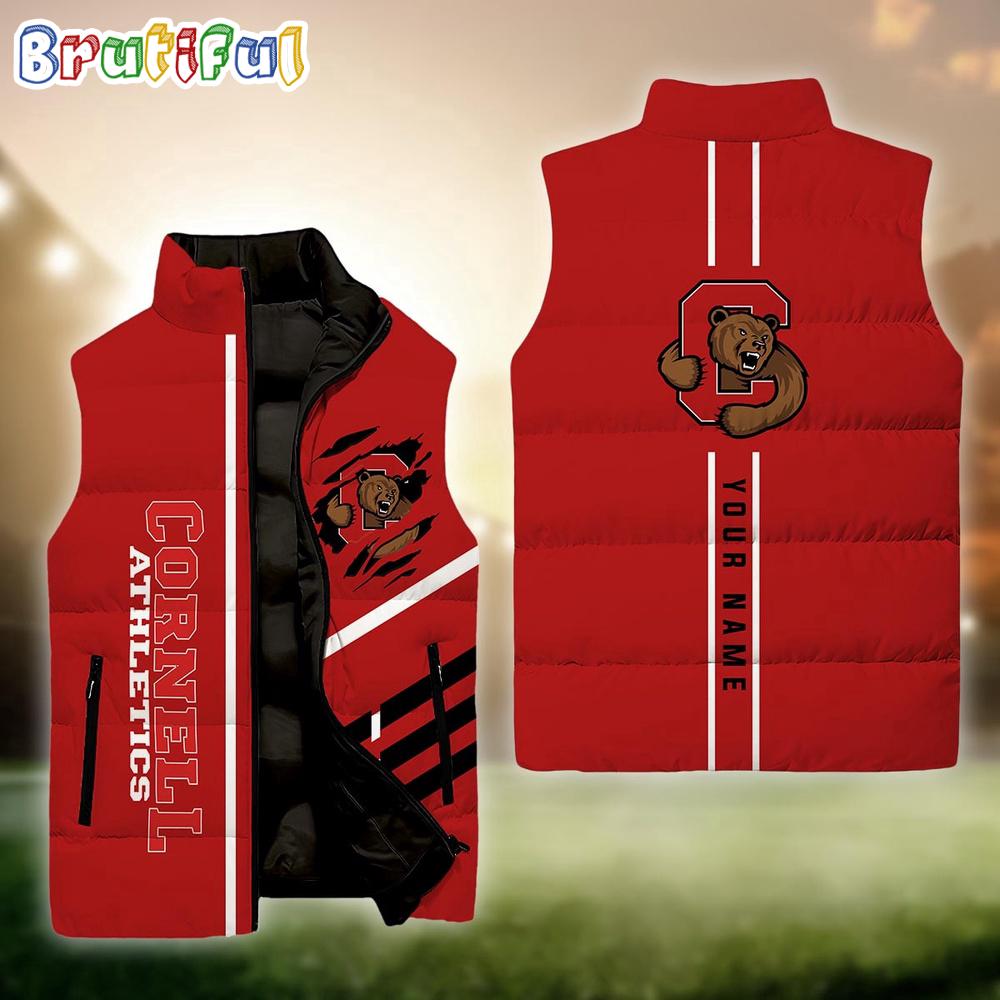 NCAA Cornell Big Red Sport Team Personalized Sleeveless Down Puffer Jacket