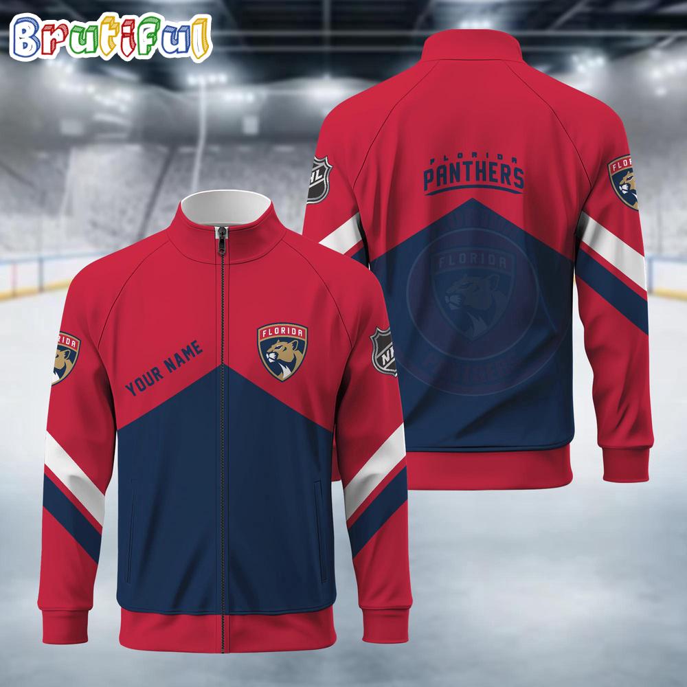 NCAA Florida Panthers Sport Logo Team Personalized Standing Neck Zipper Jacket