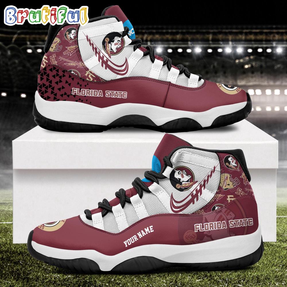 NCAA Florida State Seminoles Sport Logo Team Personalized Air Jordan 11 Shoes
