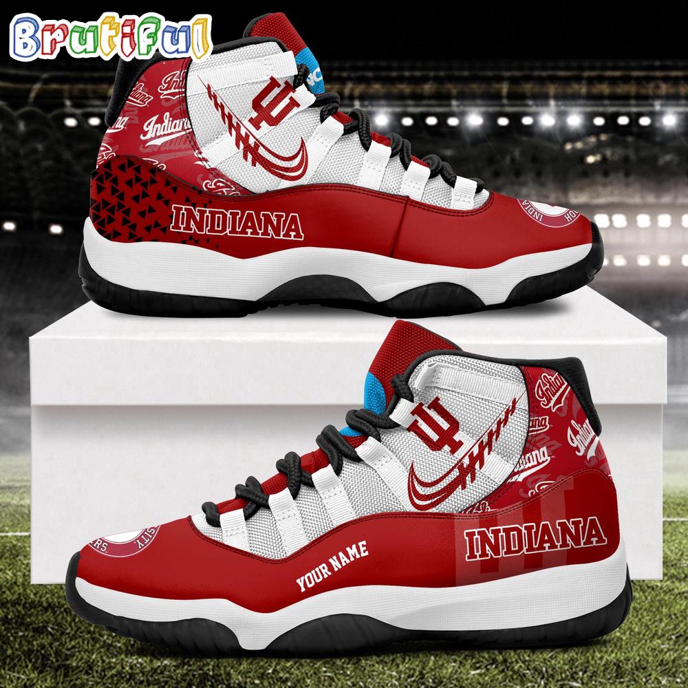 NCAA Indiana Hoosiers Sport Logo Team Personalized Air Jordan 11 Shoes