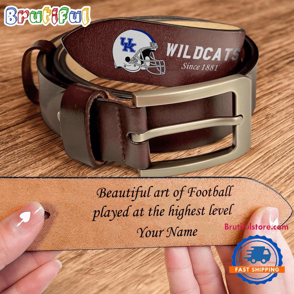 NCAA Kentucky Wildcats Sport Logo Helmets Men's Leather Belt