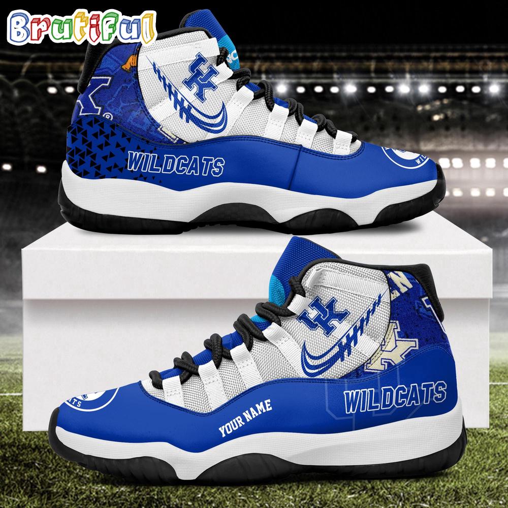 NCAA Kentucky Wildcats Sport Logo Team Personalized Air Jordan 11 Shoes