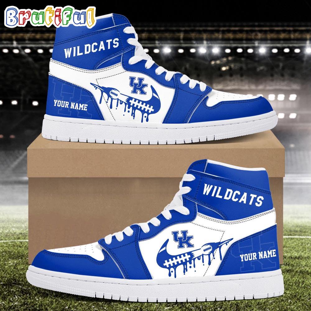 NCAA Kentucky Wildcats Sport Team Personalized Air Jordan 1 Hightop Shoes