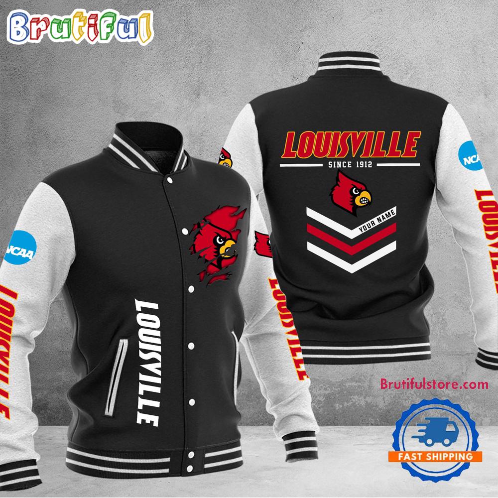 NCAA Louisville Cardinals Personalized Sporty Varsity Baseball Jacket