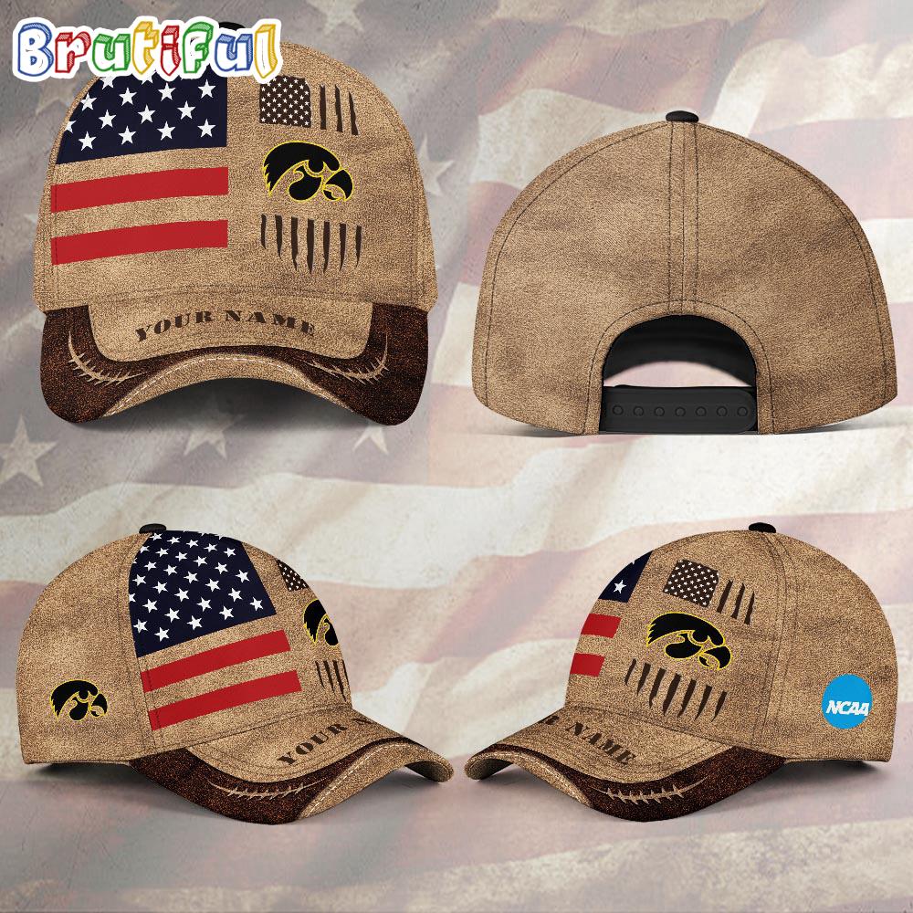 NCAA lowa State Cyclones Sport Team Pesonalized American Flag Baseball Cap