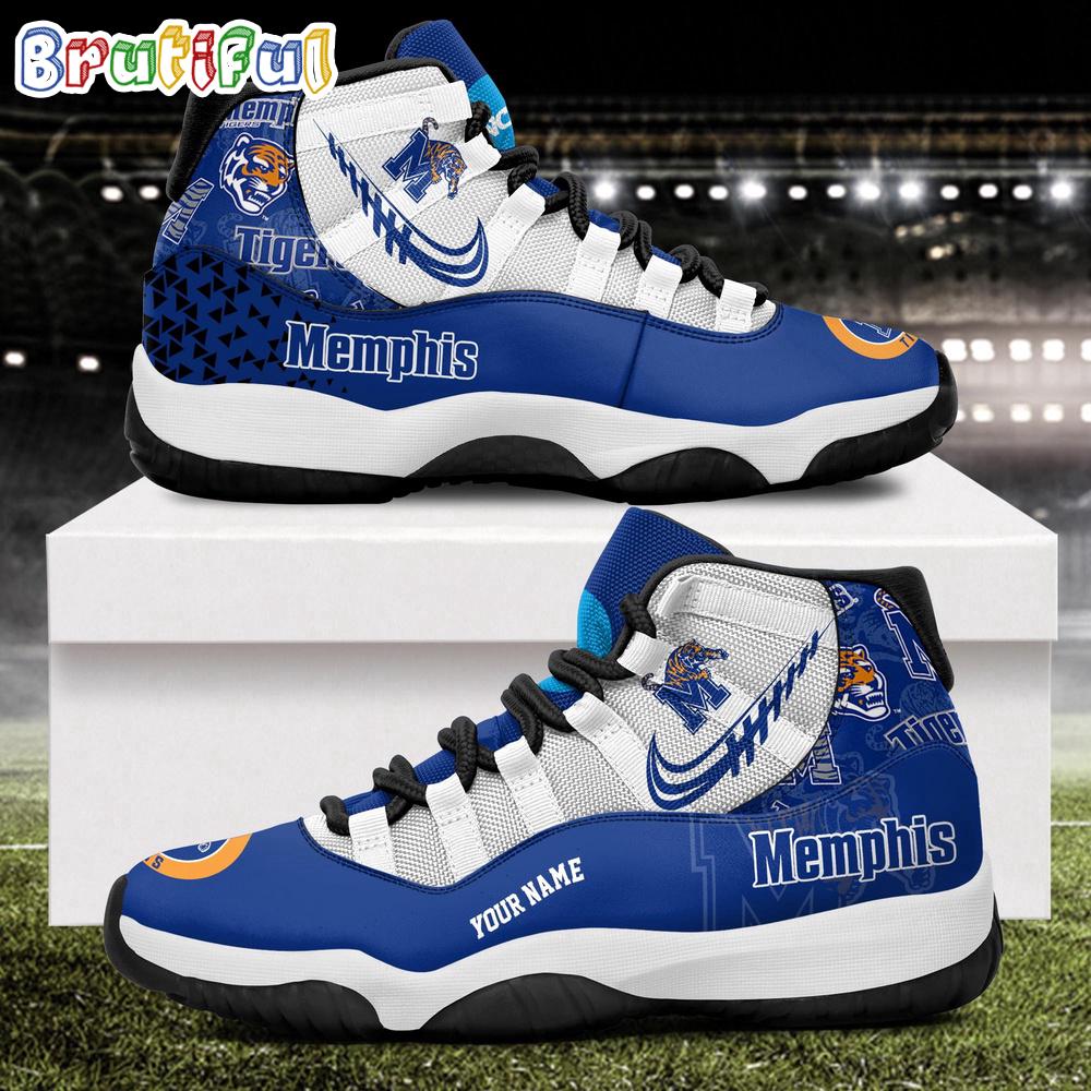 NCAA Memphis Tigers Sport Logo Team Personalized Air Jordan 11 Shoes