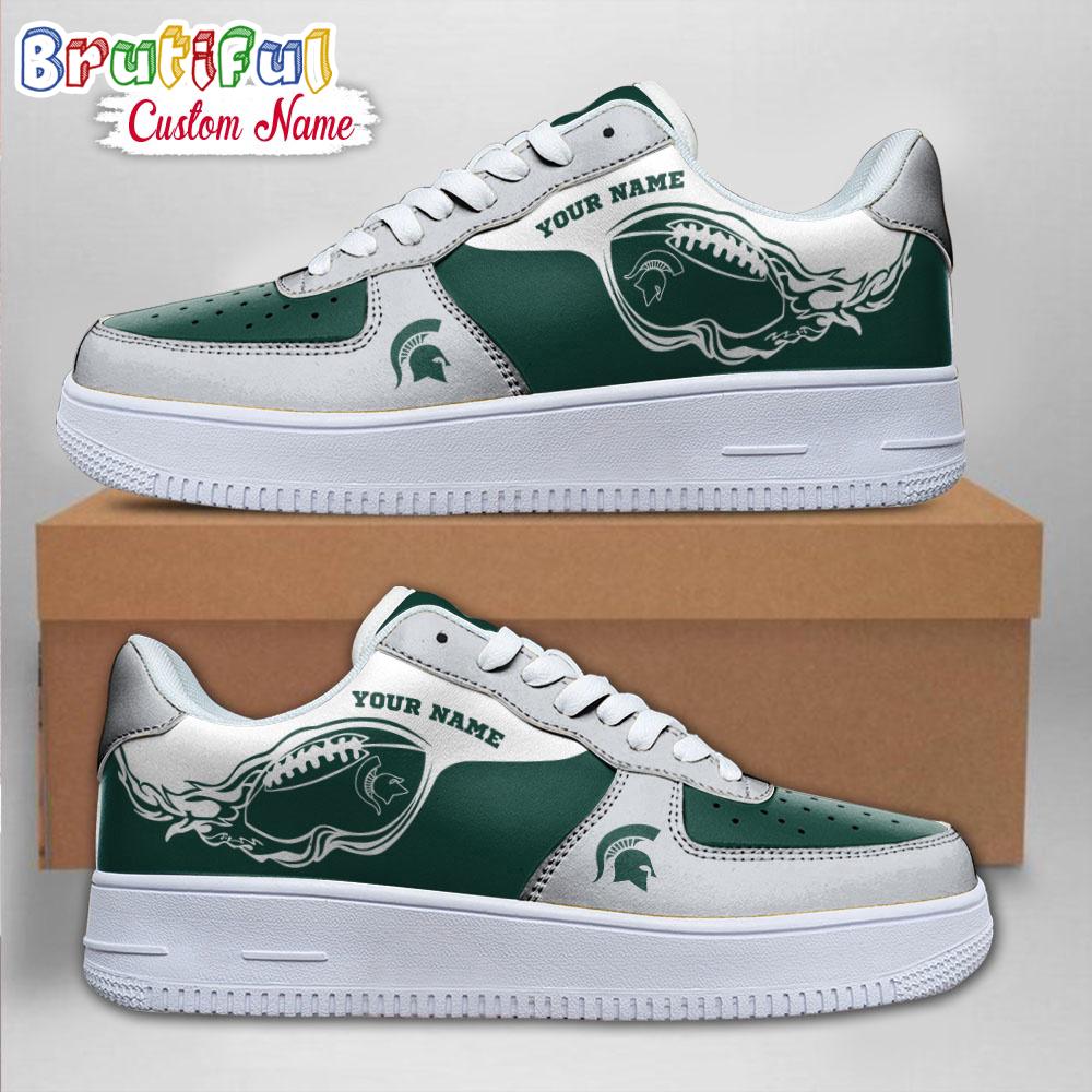 NCAA Michigan State Spartans Sporty Air Force 1 Shoes Sneaker