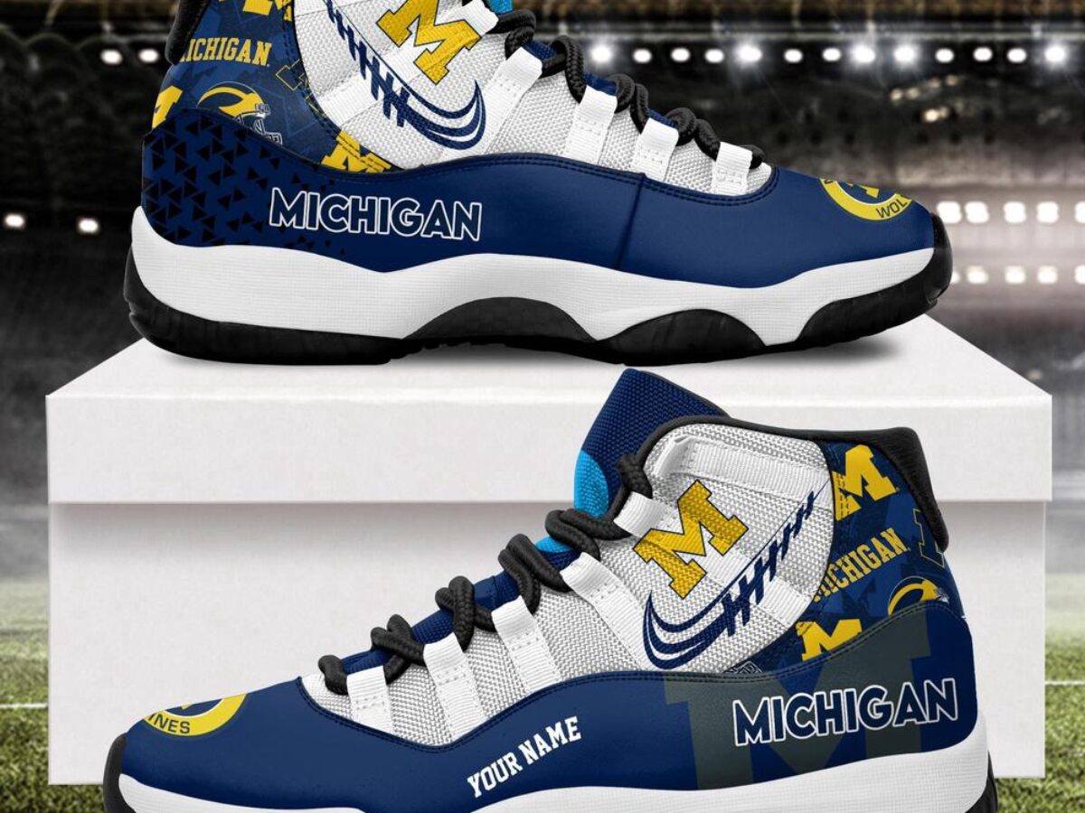 NCAA Michigan Wolverines Sport Logo Team Personalized Air Jordan