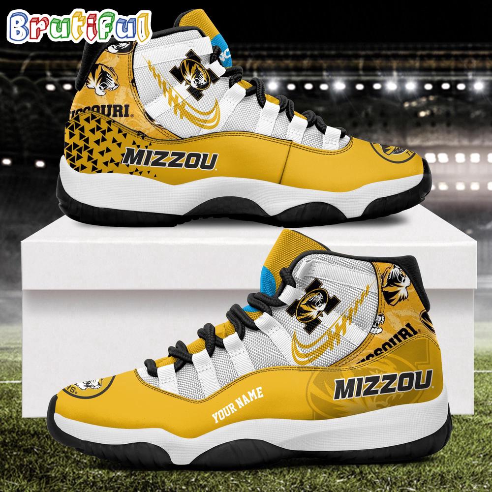 NCAA Missouri Tigers Sport Logo Team Personalized Air Jordan 11 Shoes