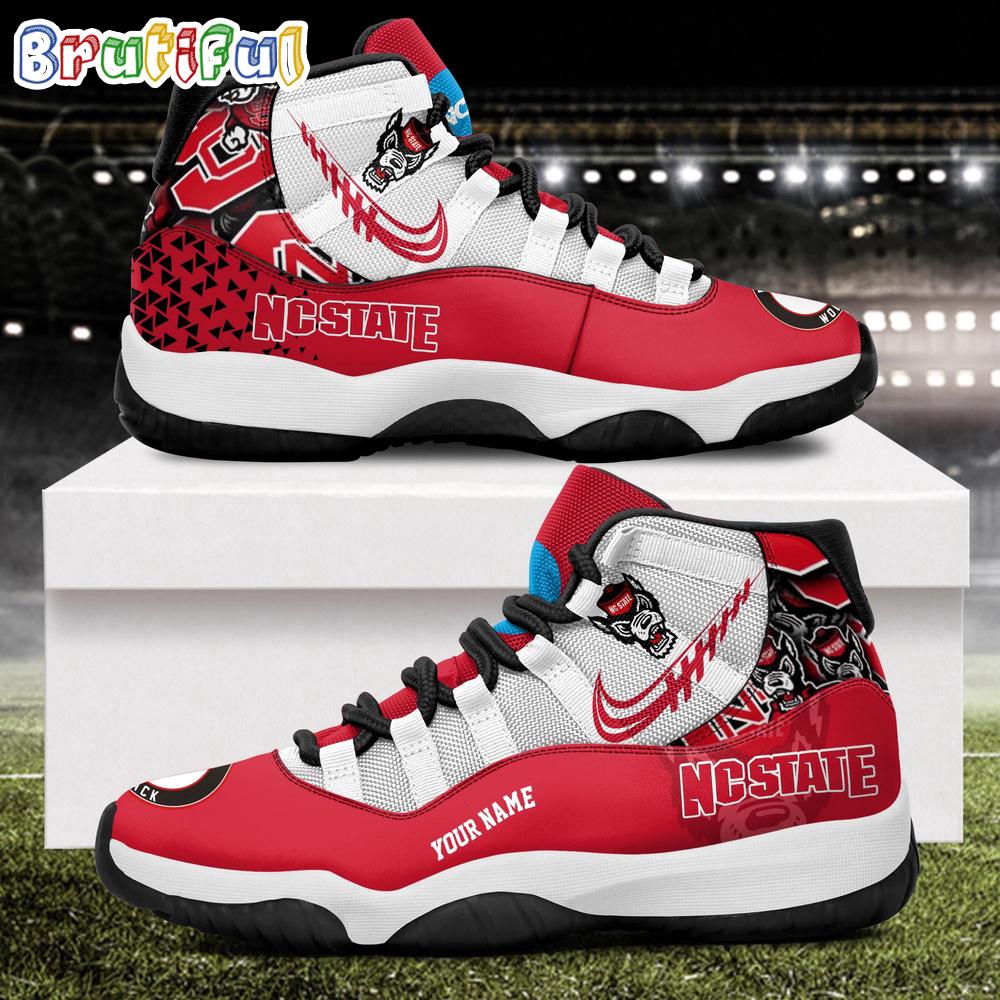 NCAA NC State Wolfpack Sport Logo Team Personalized Air Jordan 11 Shoes