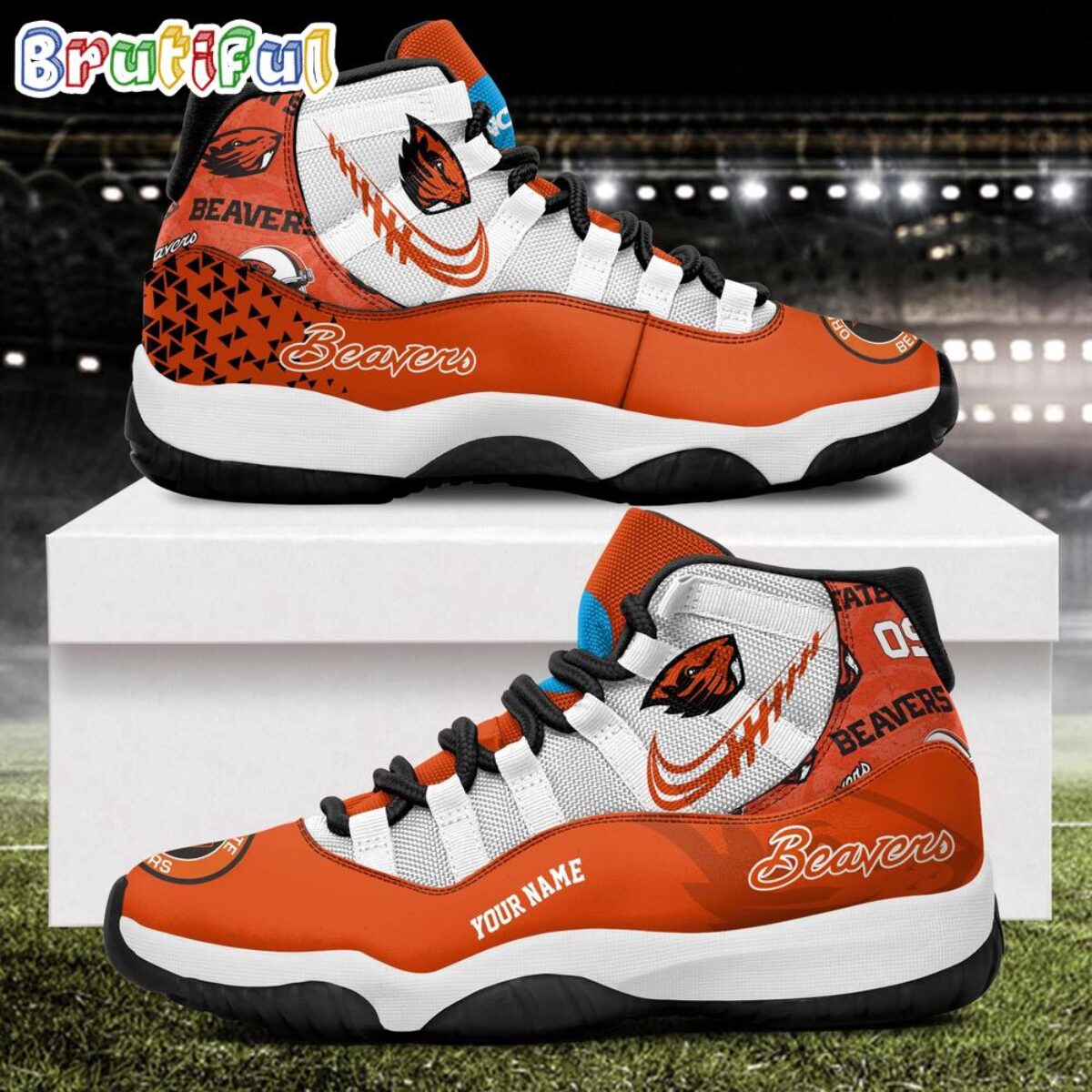 NCAA Oregon State Beavers Sport Logo Team Personalized Air Jordan