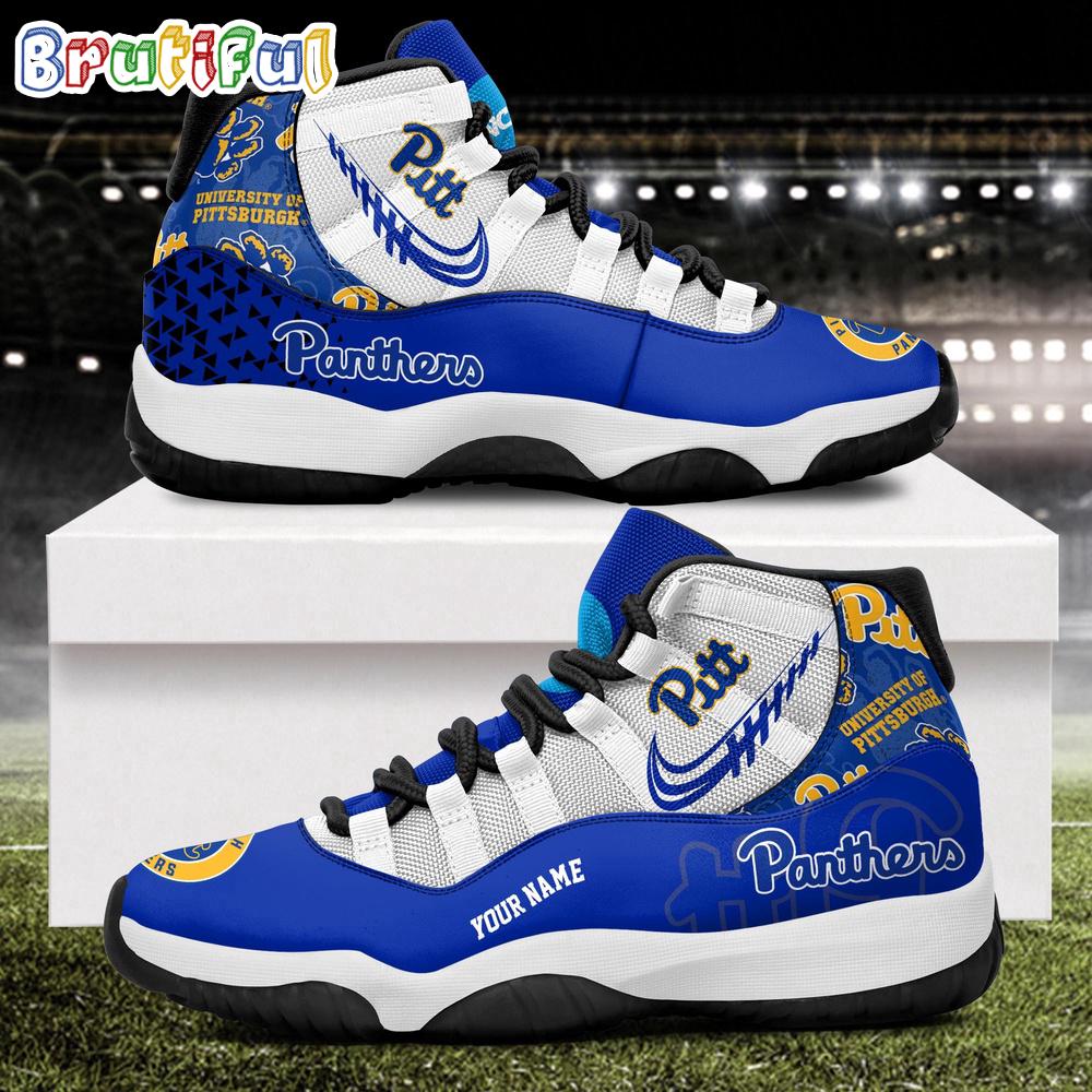 NCAA Pittsburgh Panthers Sport Logo Team Personalized Air Jordan 11 Shoes