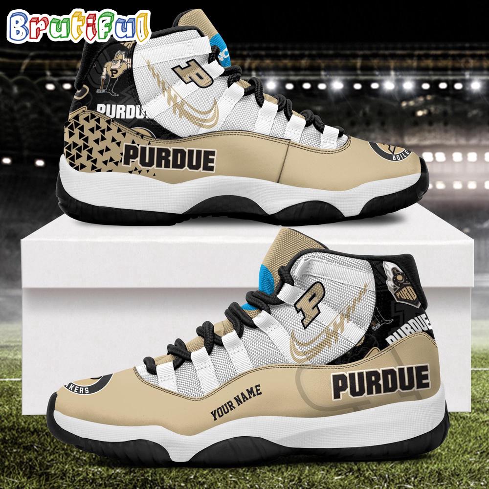 NCAA Purdue Boilermakers Sport Logo Team Personalized Air Jordan 11 Shoes