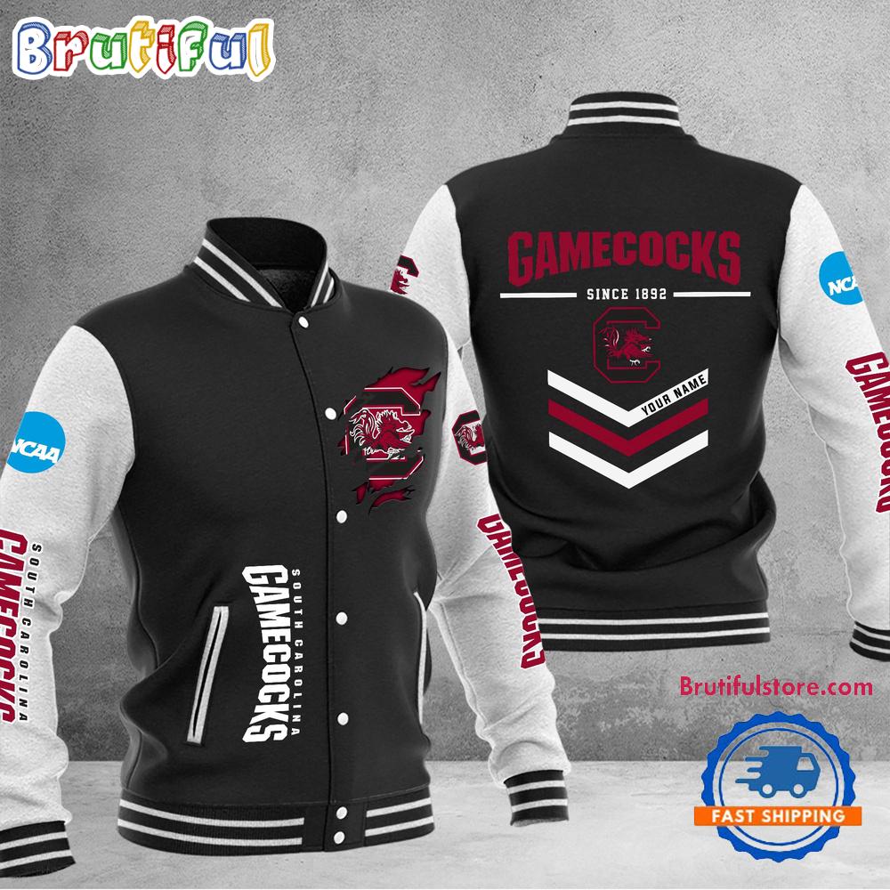 NCAA South Carolina Gamecocks Personalized Sporty Varsity Baseball Jacket