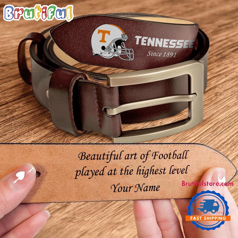 NCAA Tennessee Volunteers Sport Logo Helmets Men's Leather Belt