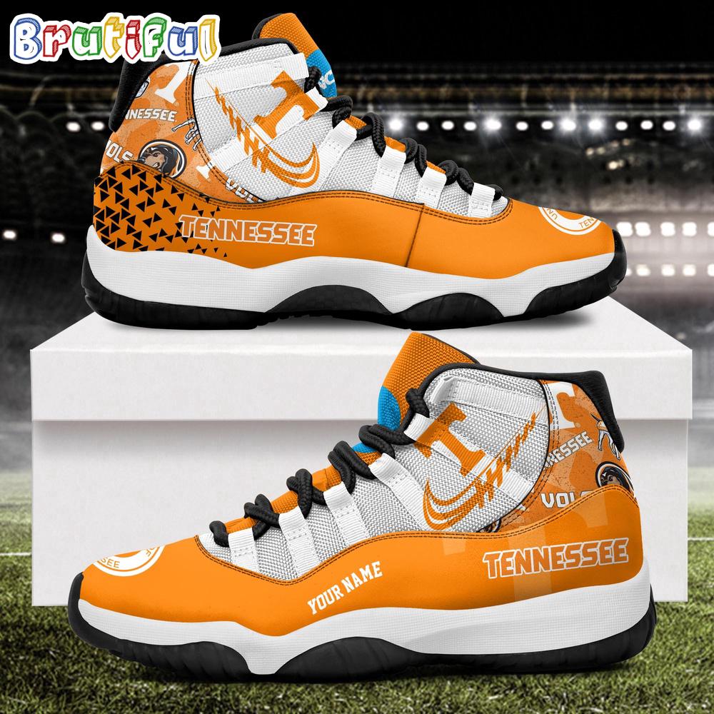 NCAA Tennessee Volunteers Sport Logo Team Personalized Air Jordan 11 Shoes