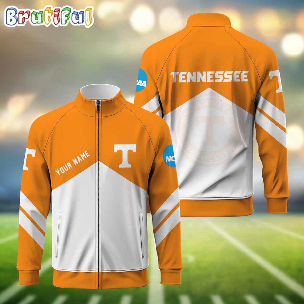 NCAA Tennessee Volunteers Sport Logo Team Personalized Standing Neck Zipper Jacket