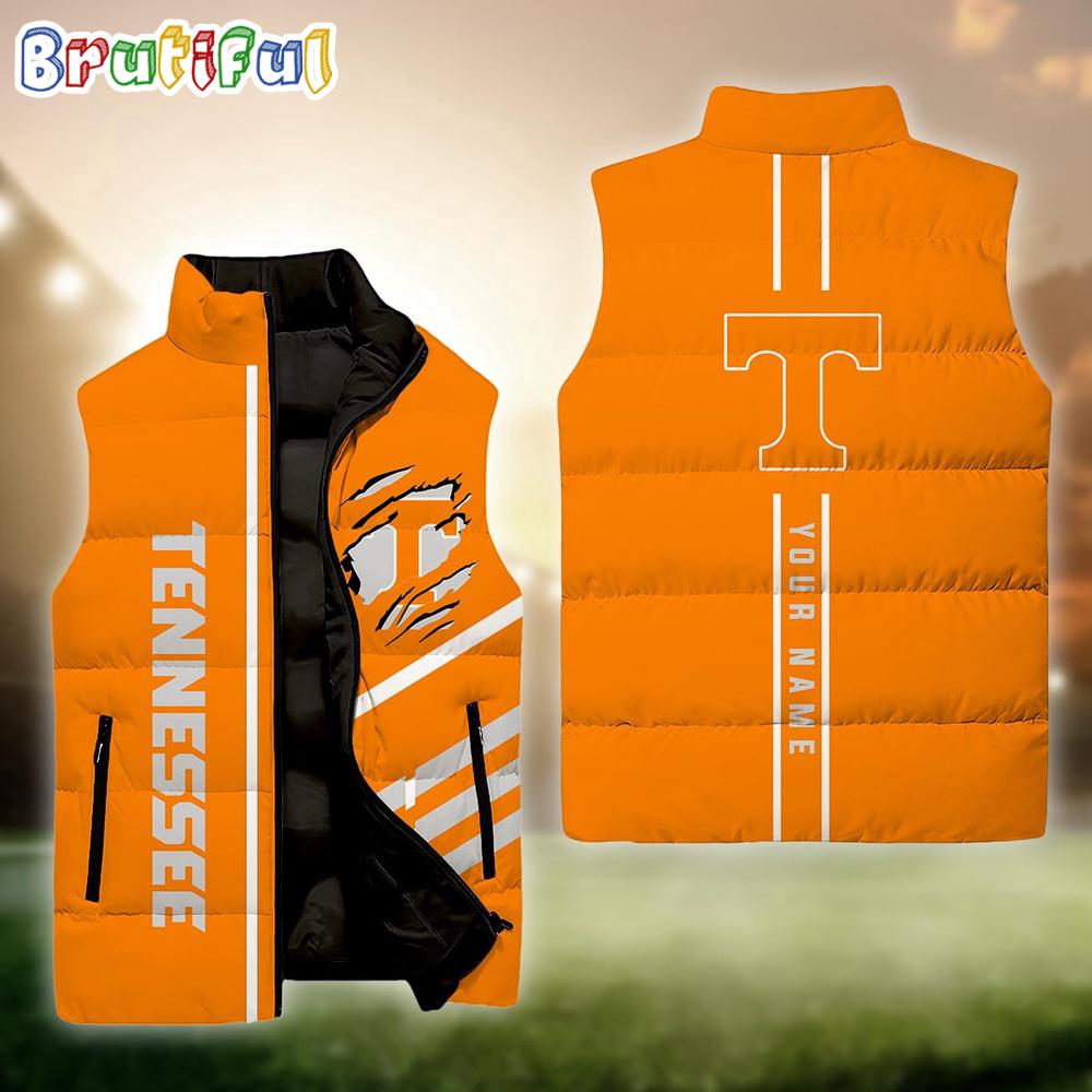 NCAA Tennessee Volunteers Sport Team Personalized Sleeveless Down Puffer Jacket