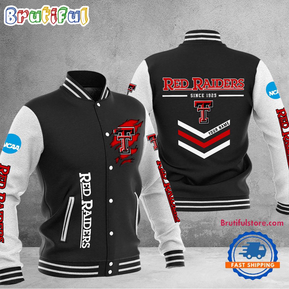 NCAA Texas Tech Red Raiders Personalized Sporty Varsity Baseball Jacket