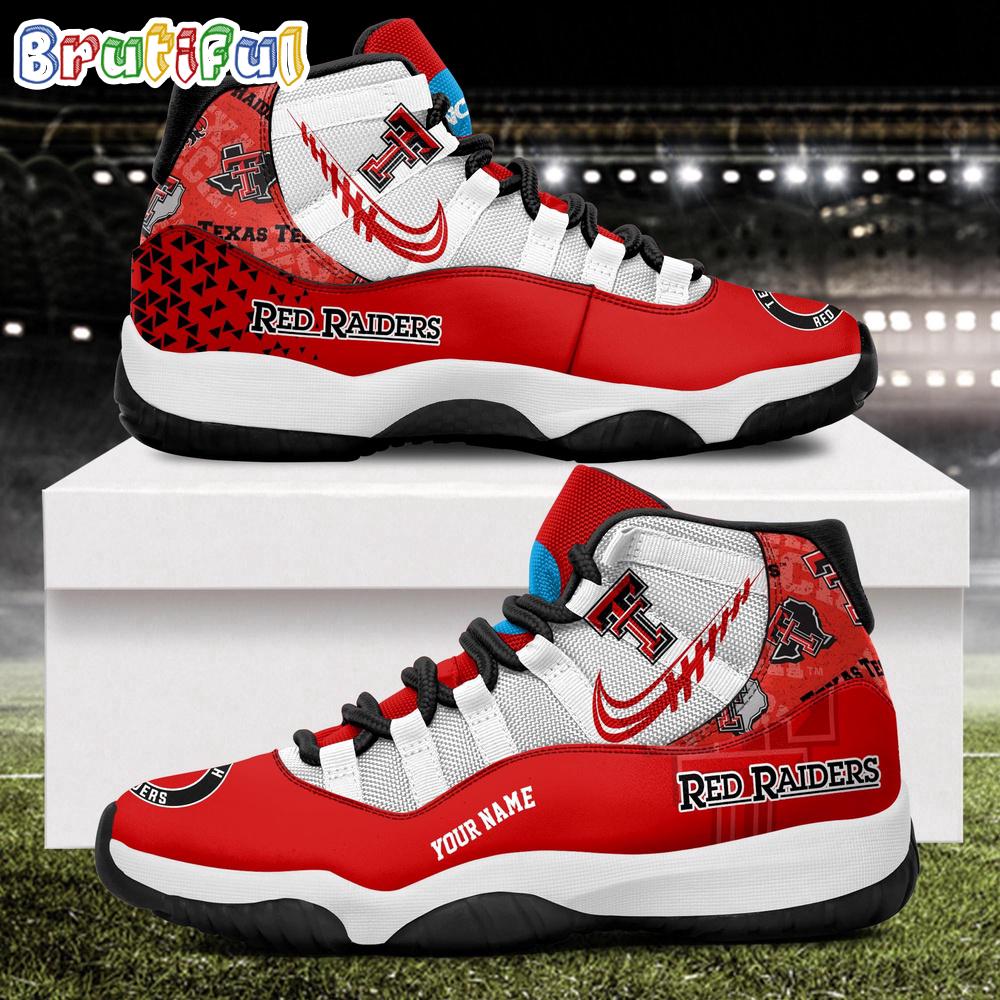 NCAA Texas Tech Red Raiders Sport Logo Team Personalized Air Jordan 11 Shoes