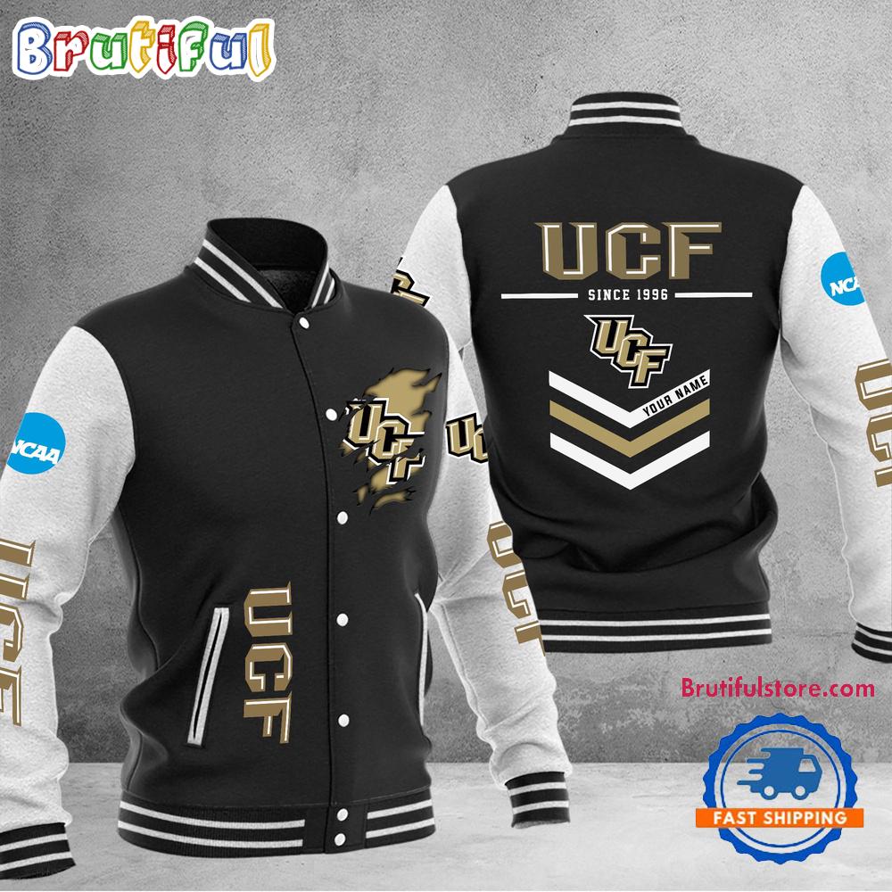 NCAA UCF Knights Personalized Sporty Varsity Baseball Jacket