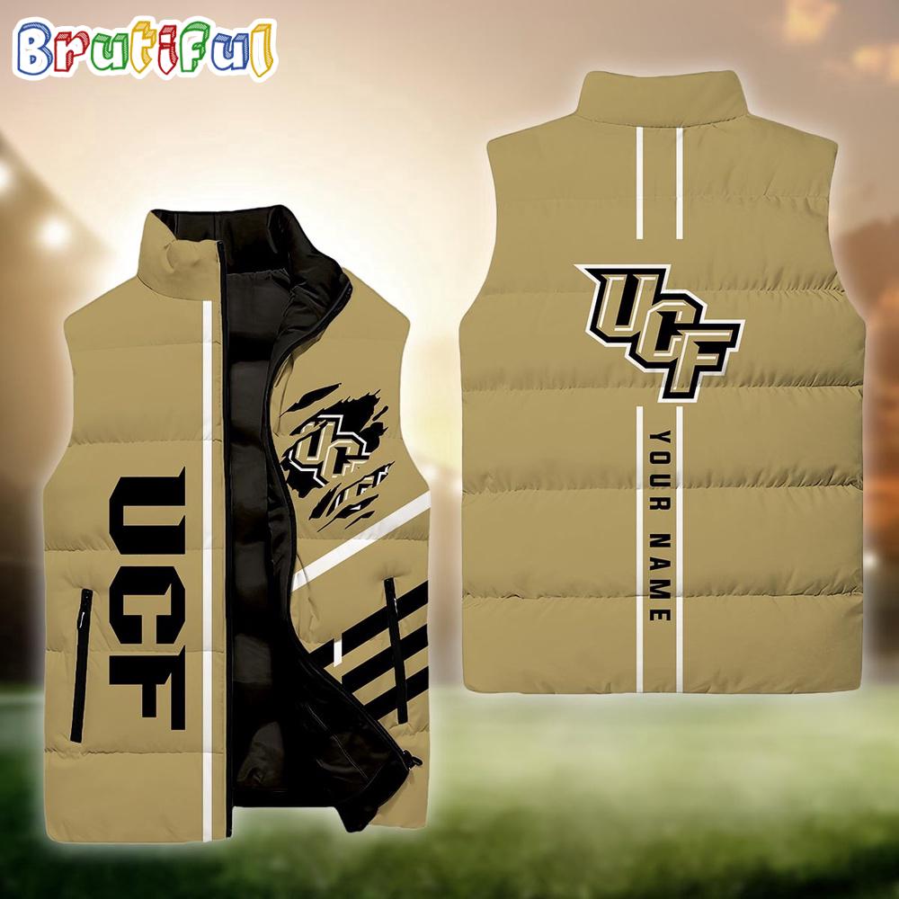 NCAA UCF Knights Sport Team Personalized Sleeveless Down Puffer Jacket