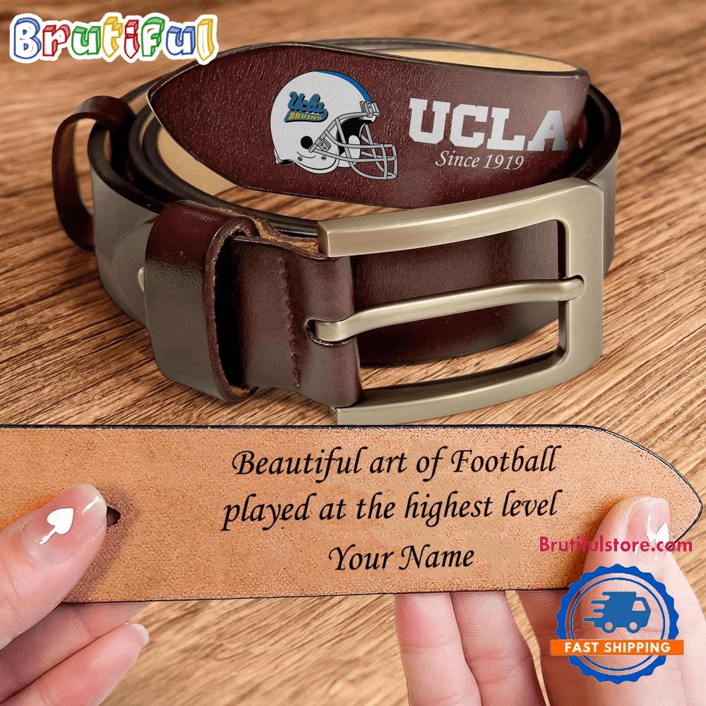 NCAA UCLA Bruins Sport Logo Helmets Men's Leather Belt