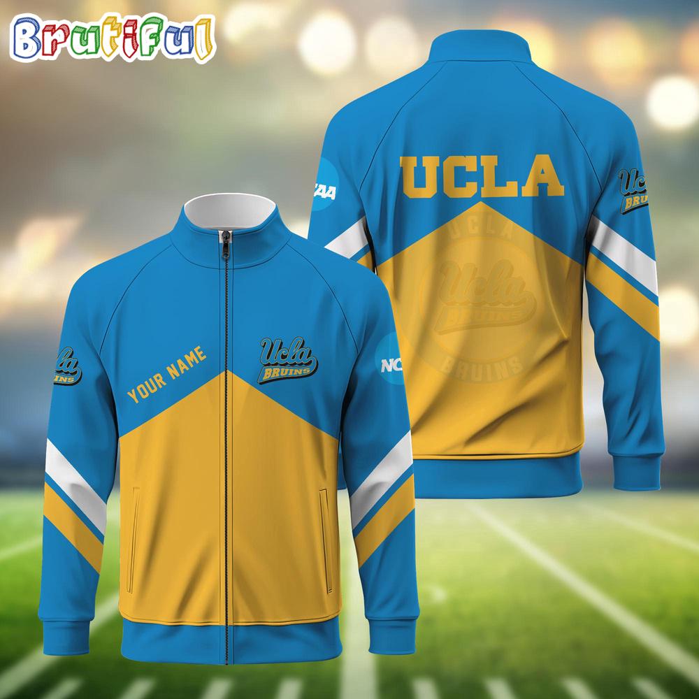 NCAA UCLA Bruins Sport Logo Team Personalized Standing Neck Zipper Jacket