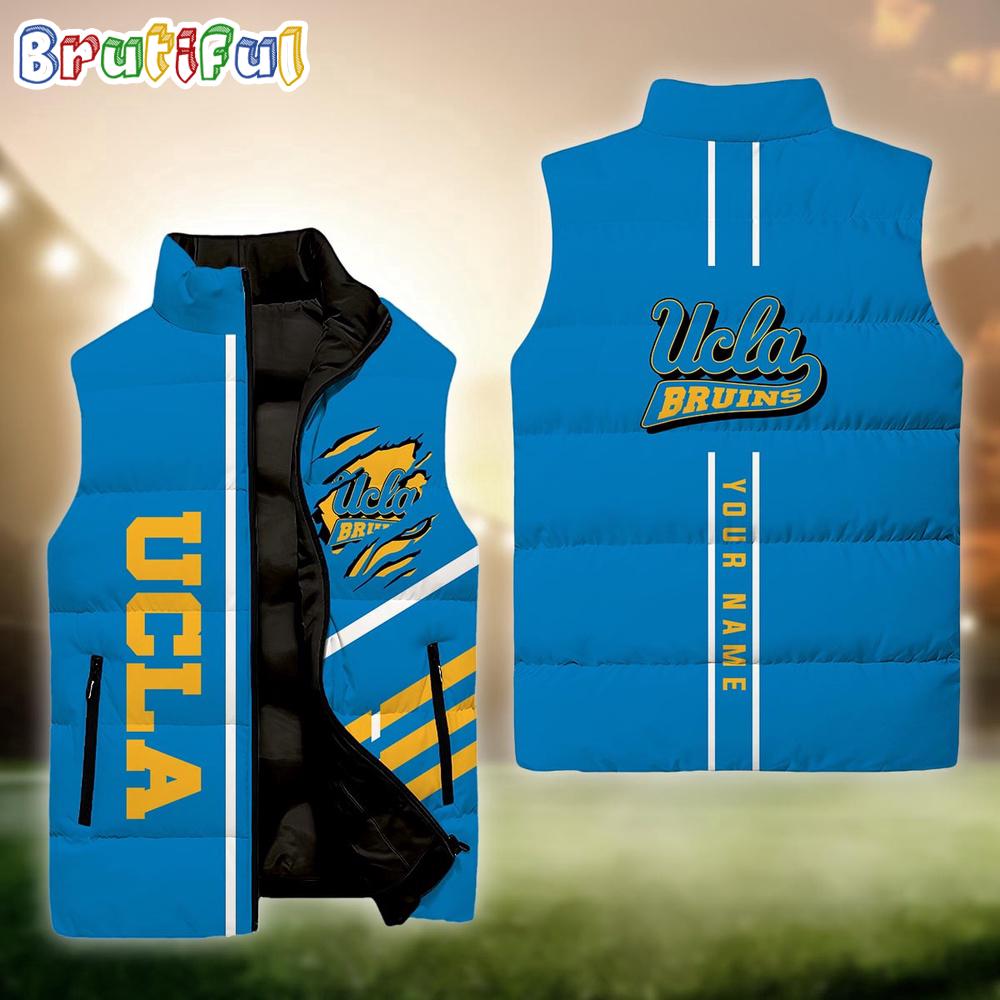 NCAA UCLA Bruins Sport Team Personalized Sleeveless Down Puffer Jacket